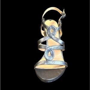 Women’s Via Spiga Italian Honour 2 Granite Leather Strappy Heel Size-6.5